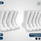 White / Size 9-11 / 12 Pairs