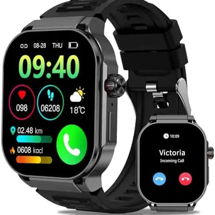 Smart Watch(Answer/Dial Calls), 2.06" AMOLED Screen Smartwatch for Men Women, Fitness Tracker with 120+Sports Modes, AI Voice,Heart Rate,Blood Oxygen,IP67 Waterproof Smart Watch for Android iOS Phones - PremiumBrandGoods