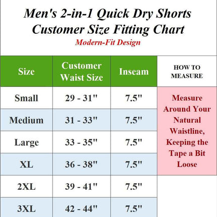 3-Pack Men's 2-in-1 Running Shorts Quick Dry Stretch Athletic Gym Workout Shorts