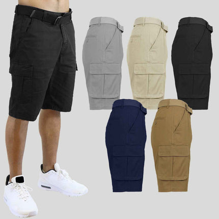 Mens Stretch Cargo Shorts & Stretch Classic Chino Shorts Flat Front Lounge 30-42