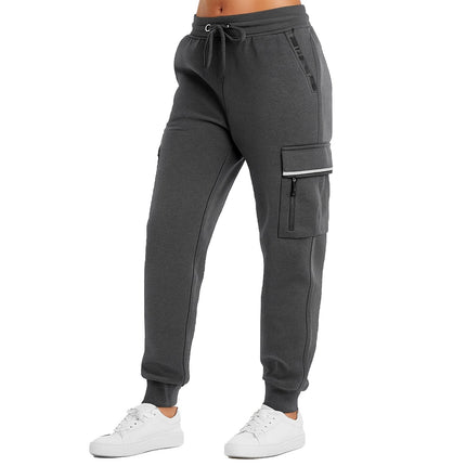 Women's Loose-Fit Fleece-Lined Cargo Jogger Sweatpants (Sizes: S-2XL) NEW