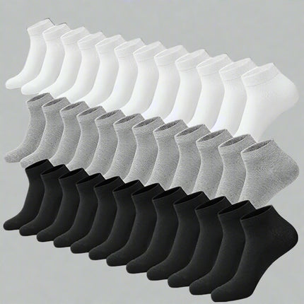 3-12 Pairs Mens Plain Solid Cotton Sports Ankle Athletic Socks Low Cut Size 9-13 - PremiumBrandGoods