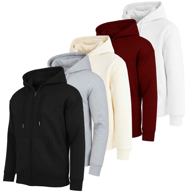 Mens Fleece Lined Zip-Up Hoodie Colors Activewear Fashion Warm NEW (S-2XL)