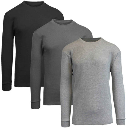 Men's 3-Pack Classic Soft Knit Thermal Shirts – Ribbed & Warm (Sizes- S-2XL) NEW