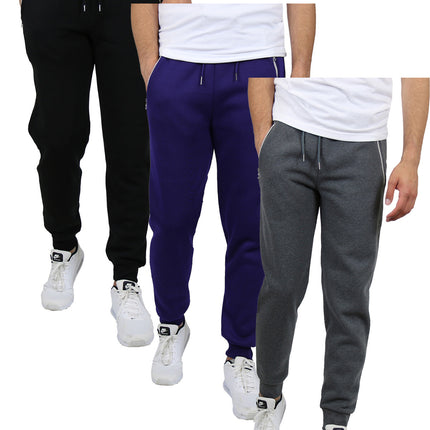 3-Pack Mens Slim Fit Classic Fleece Jogger Sweatpants (S-2XL) New Free Shipping