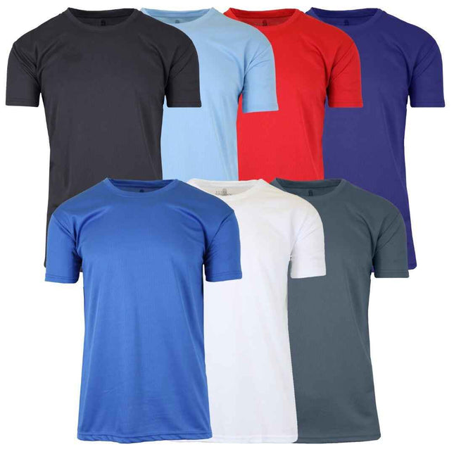 Men's Short Sleeve Moisture Wicking Active Muscle Tees Gym Breathable S-2XL