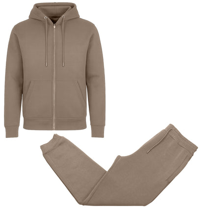 Men's Fleece Lined Hoodie & Jogger Sweatpants Set Activewear Lounge (S-2XL)