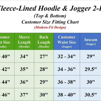 Men's Soft Fleece Cotton Blend Pullover Hoodie & Sweatpants Jogging Set