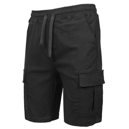 Men’s Flex Cargo Shorts with Elastic Waistband and Drawstring – Comfortable Fit