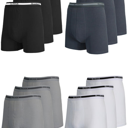Men's Stretch Cotton Boxer Briefs (12-Pack) (Sizes: S-2XL) NWT Free Shipping