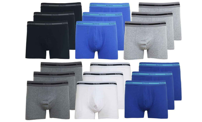 Men's Stretch Cotton Boxer Briefs (12-Pack) (Sizes: S-2XL) NWT Free Shipping