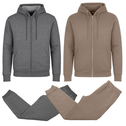 Men’s 4-Piece Fleece-Lined Full Zip Hoodie & Jogger Set – Free Shipping (S–3XL)