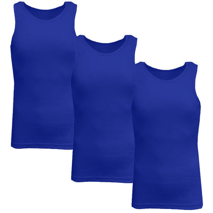 Men's 3 Pack Ribbed Tank Top Shirts Muscle Sleeveless Gym Beach Undershirt NWT