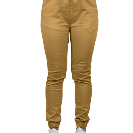 Women's Slim-Fit Cotton Twill Jogger Pants With Pockets Cotton Lounge (S-2XL)