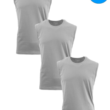 Mens Muscle Tank T-Shirt Cool Mesh Colors Workout Fitness Lounge Running 3-PACK