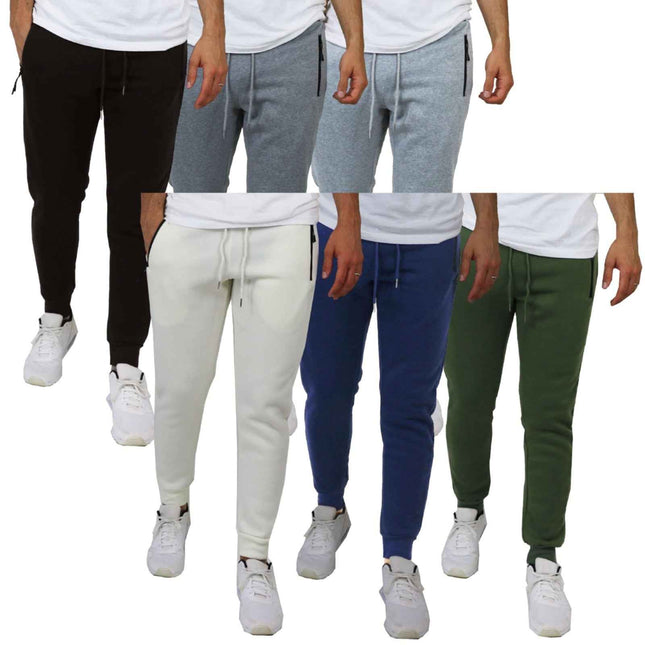 Mens Slim Fit Fleece Jogger Sweatpant Active Gym Lounge Workout Fit Free Shippig