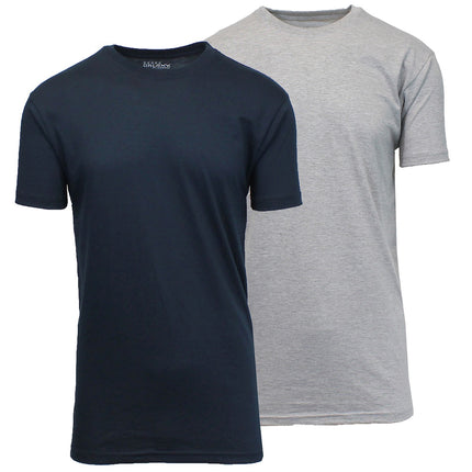 Men’s 2-Pack Everyday Wear Crew Neck Cotton Blend T-Shirt (S – 3XL) (FREE SHIP)