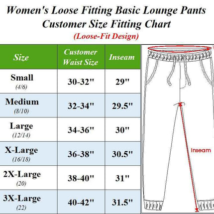New 3-Pack Women's Loose Fit Classic Lounge Pants (Sizes: S-3XL) Free Shipping