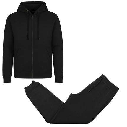 Men's Fleece Lined Hoodie & Jogger Sweatpants Set Activewear Lounge (S-2XL)