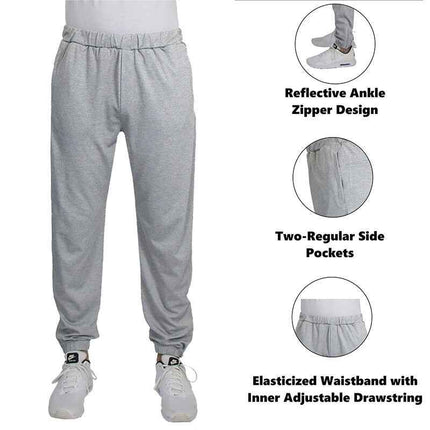 4-Pack Men’s Performance Joggers with Zipper Pockets & Reflective Trim (S-2XL)