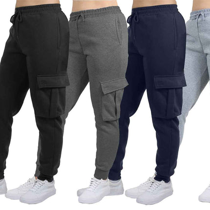 Women's Loose-Fit Fleece-Lined Cargo Jogger Sweatpants (Sizes: S-2XL) NEW