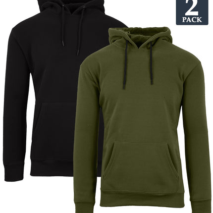 Men's 2-PACK Heavyweight Premium Fabric Fleece Lined Pullover Hoodie (M-2XL) NEW