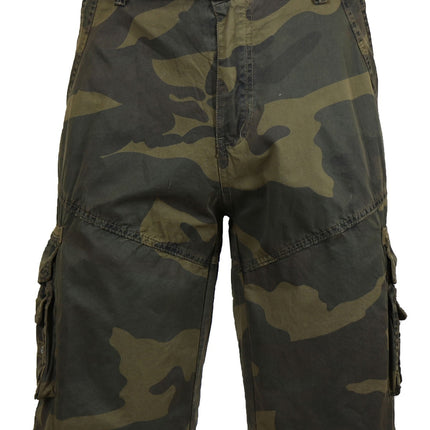 Men's Distressed Washed Cotton Cargo Shorts With Belt (Size 30-42) NEW FREE SHIP