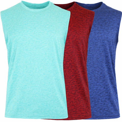 3-Pack Men's Moisture Wicking Performance Sleeveless Tee(Size-S - 3XL) Free Ship
