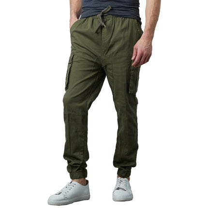 Mens Twill Stretch Jogger and Cargo Pocket Pants Chinos Work Lounge Active NEW