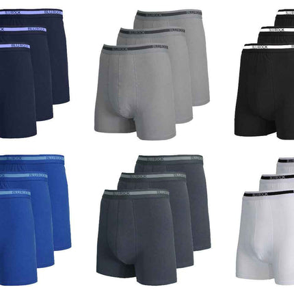 Men's  Stretch Cotton Boxer Briefs (6-Pack) (Sizes: S-2XL) NWT Free Shipping
