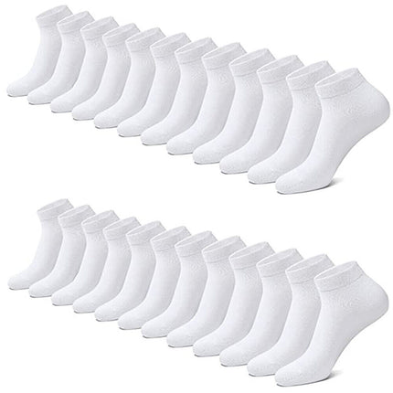 3-12 Pairs Mens Plain Solid Cotton Sports Ankle Athletic Socks Low Cut Size 9-13 - PremiumBrandGoods
