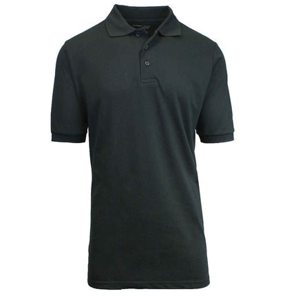 Men Heathered Polo Shirt New Standard Neck Classic NWT Uniform Lounge .
