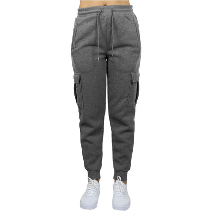 Women's Loose-Fit Fleece-Lined Cargo Jogger Sweatpants (Sizes: S-2XL) NEW