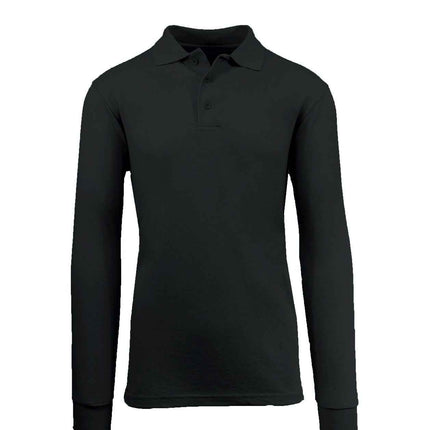 Men Long Sleeve Polo Shirt Size S M L Xl XXl New Standard Neck Classic Uniform