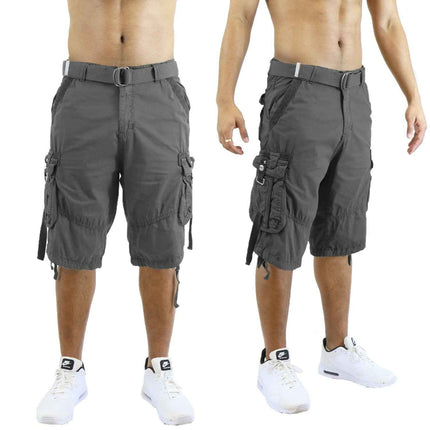 Mens Vintage Cargo Utility Shorts Includes belt Perfect for Camping and Hiking
