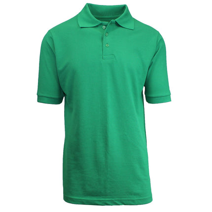 Men Heathered Polo Shirt New Standard Neck Classic NWT Uniform Lounge .