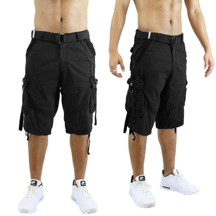 Mens Vintage Cargo Utility Shorts Includes belt Perfect for Camping and Hiking