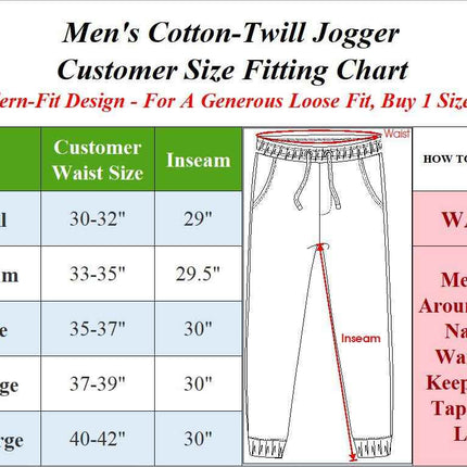 Mens Twill Stretch Jogger and Cargo Pocket Pants Chinos Work Lounge Active NEW