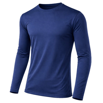 Mens Long Sleeve Crew Neck & Performance Tees Layer Lounge Gym Work Casual NEW