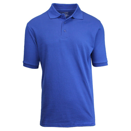 Men Heathered Polo Shirt New Standard Neck Classic NWT Uniform Lounge .