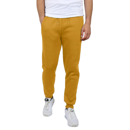 Mens Jogger Pants Sweatpants French Terry Active Gym Lounge Sleep Skinny Fit NEW