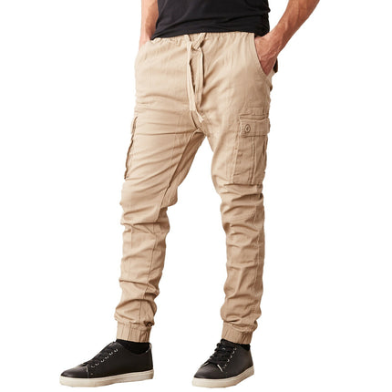 Mens Twill Stretch Jogger and Cargo Pocket Pants Chinos Work Lounge Active NEW