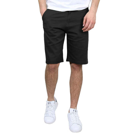 Mens Flat Front Shorts Uniform Work School Lounge Casual Twill 12-14" Inseam NWT