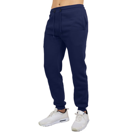 Mens Jogger Pants Sweatpants French Terry Active Gym Lounge Sleep Skinny Fit NEW