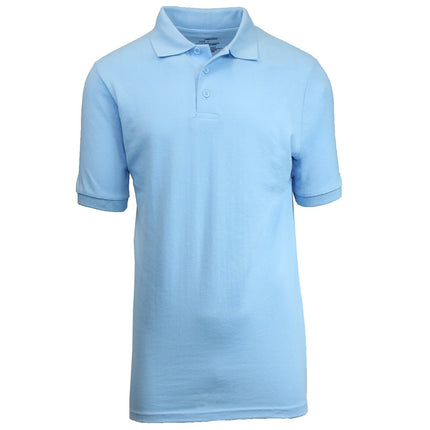Men Heathered Polo Shirt New Standard Neck Classic NWT Uniform Lounge .