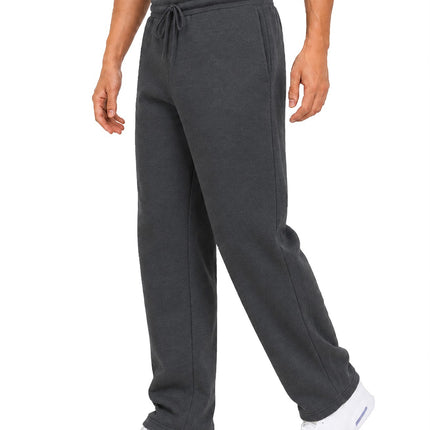Men's Classic Heavyweight Fleece Sweatpants with Open Bottom (S-3XL) - Free Ship
