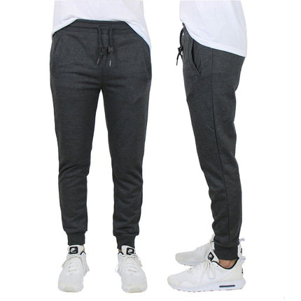 Mens Jogger Pants Sweatpants French Terry Active Gym Lounge Sleep Slim Fit NEW