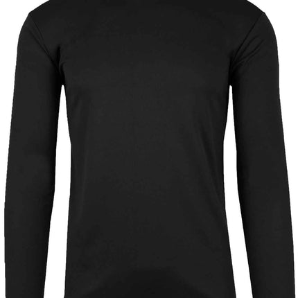Mens Long Sleeve Crew Neck Performance Tees Layer Lounge Gym Work Casual NEW