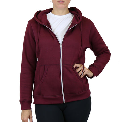 Womens Modern-Fit Fleece-Lined Zip-Up Hoodie Warm Lounge Active Dry NWT (S-3XL)