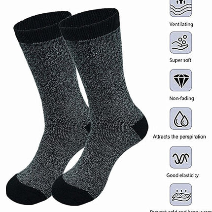 Premium Men's Thermal Heated Socks - 6 Pairs Heavy Duty Winter Boot Socks (Size 10-13) - PremiumBrandGoods